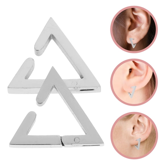 Phenofice 1 Pair Triangle Earrings For Women Minimalist Titanium Steel Geometric Earring