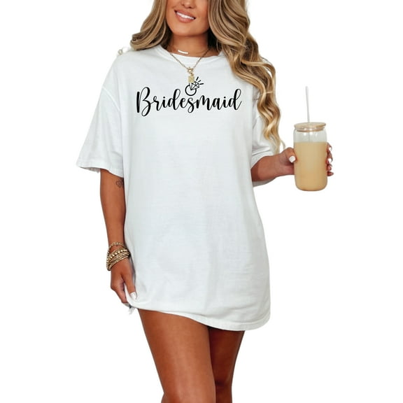 Bridesmaid T-Shirt, Bridal Party Tee, Wedding Party T-Shirt, Bridesmaid Proposal, Bachelorette Party Attire, Engagement Gift, White Comfort Colors T-Shirt, Small