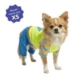 thumbnail image 2 of Oodles Green Lightning Bolt Spring 2-Piece Dog Swimsuit, XS, 2 of 8