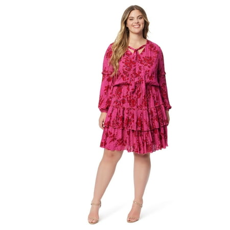 Jessica Simpson Women's and Women's Plus Izzy Ruffle Dress, Sizes XS-4X