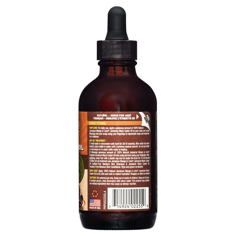 Jamaican Mango & Lime Pure Castor Hair Oil ,4 fl oz