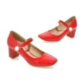 thumbnail image 2 of YOWMNS Women's Mary Jane Shoes - Stylish Chunky Heel Ankle Strap Dress Shoes, 2 of 6