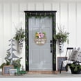thumbnail image 3 of Interchangeable Seasonal Welcome Sign Front Door Decoration, Rustic Round Wood Wreaths Wall Hanging Outdoor, Farmhouse, Porch, for Spring Summer Fall All Seasons 12 Inch, 3 of 7