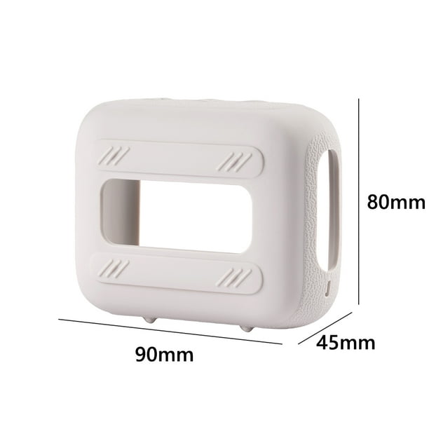 Funda Protectora con Mosquetón Altavoz Silicona Anti Rasguños para JBL GO 4 Gris