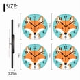 thumbnail image 7 of 10 Inch Wall Clock Battery Operated Square Clock for Office, Kitchen, Outdoor, Living Room, Cute Fox In The Style, 7 of 7