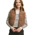 thumbnail image 3 of Love Tree Women's Juniors Soft Corduroy Puffer Vest (Cocoa, Medium), 3 of 3
