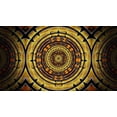 thumbnail image 2 of Manlove, David 18x12 Gold Ornate Wood Framed with Double Matting Museum Art Print Titled - Aztec Gold-side, 2 of 4