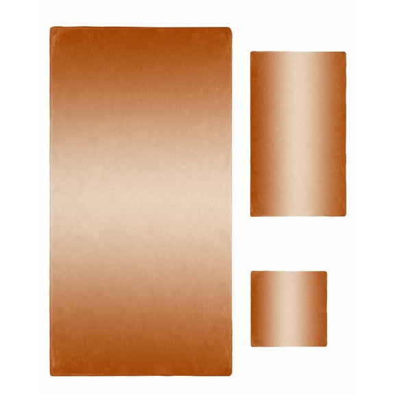 Burnt Orange Ombre Bath Towels for Bathroom Set,Luxury Microfiber Towels Gifts for Women,Quick Dry Beach Kitchen Hand Hair Face Towel and Dish Washcloth,Modern Gradient Abstract Art Towels Set