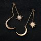 thumbnail image 4 of Pendientes colgantes largos para mujeres y niñas, joyería de moda, lindo colgante dorado y plateado, pendiente de sol con estrellas de luna mejorados brillar  Electrónica, 4 of 5