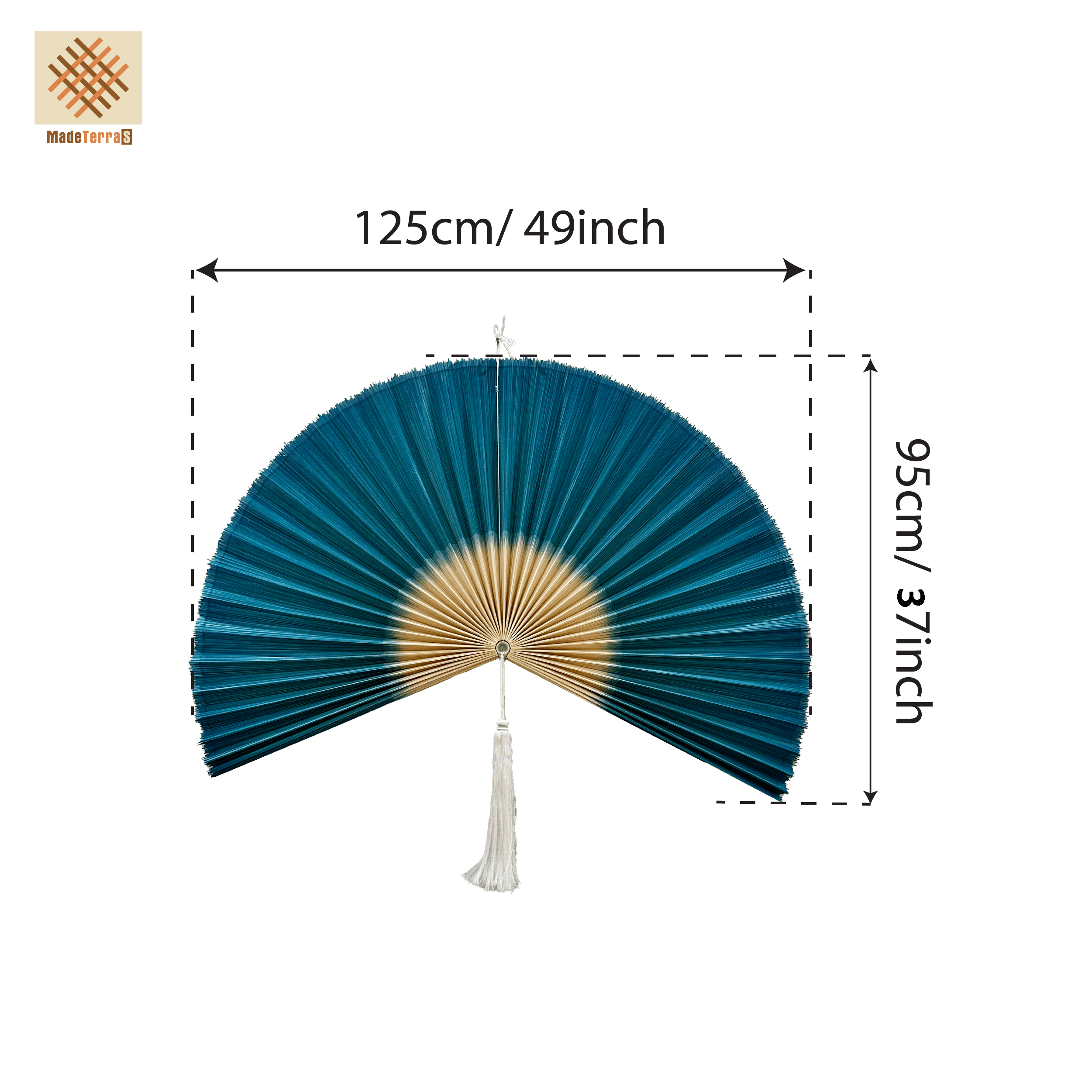 MadeTerraS Decorative Folding Fans, Bamboo Fan Large Bamboo Fan