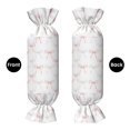 thumbnail image 4 of Candy Pillow With Pillow Core 24.6×9.8in Durable Cord Opening And Closing Design Waterproof And Easy To Install Pink And White Bow Tie, 4 of 8