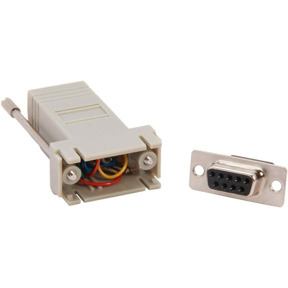 C2G RJ45 to DB9 Female Modular Adapter, Gray