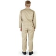 thumbnail image 2 of Natural Workwear Adult Mens Unisex Long Sleeve Coverall Khaki 2X - Runs 1 Size Small, 2 of 3