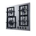 thumbnail image 5 of Summit Appliance GCJ4SS Plaque de Cuisson à Gaz en Acier Inoxydable 24 Po. Grand 4 Brûleurs, Acier Inoxydable, 5 of 5