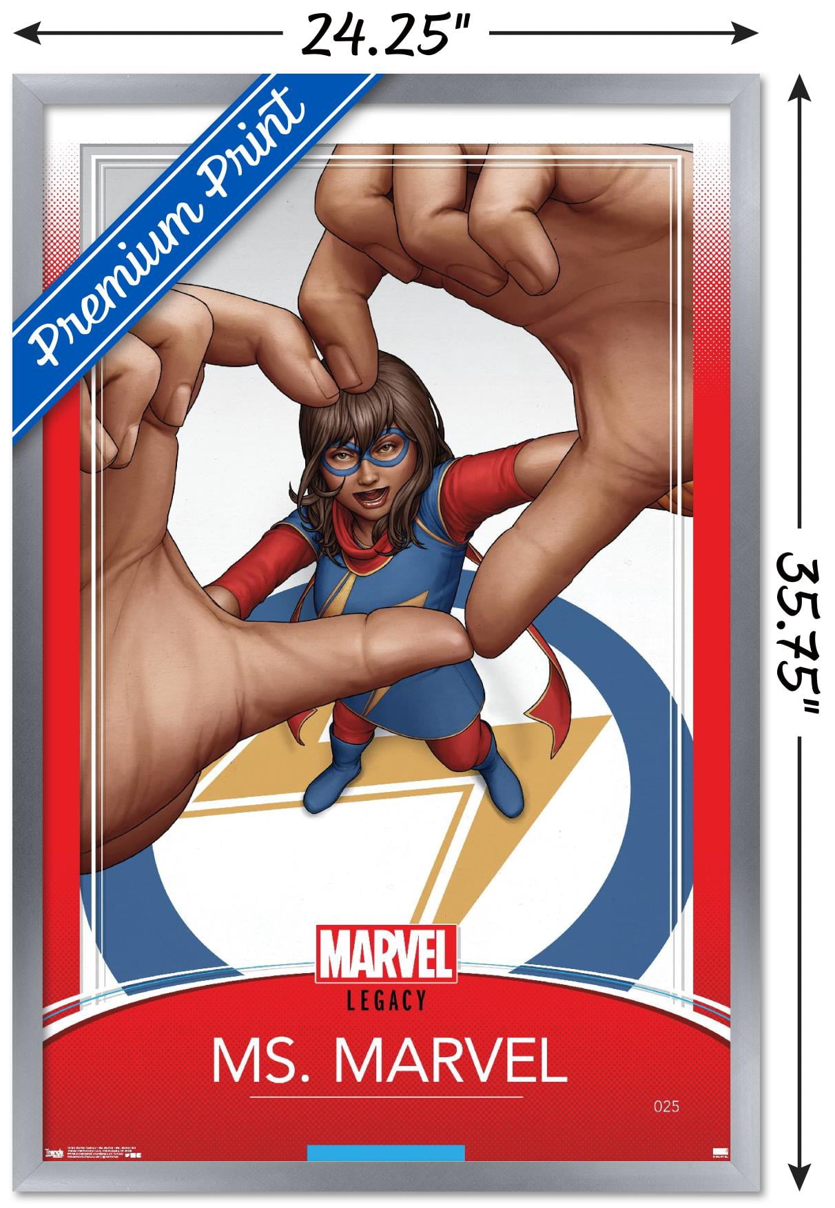 Marvel Comics - Ms. Marvel - Ms. Marvel #25 Wall Poster, 22.375" x 34" Framed