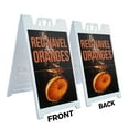 thumbnail image 3 of Red Navel Oranges 24" x 36" Double Sided A-Frame Sidewalk Sign Includes 2 Plastic Inserts Foldable Portable White Signicade Sandwich Board Fresh Citrus Fruits Local Produce Seasonal, 3 of 6