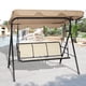 thumbnail image 2 of Toldo Columpio para Patio Al Aire Libre Costway Beige para 3 Personas, 2 of 6