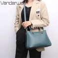thumbnail image 5 of Bolsos cruzados genuinos de 3 capas para mujer, de piel suave, de diseñador, de marca, para hombro, bolso de mano, pequeño, informal, bolso de mano, 5 of 5