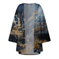 thumbnail image 5 of Ketyyh-chn99 Womens Tops Casual Draped Knit Relaxed Open Front Cardigan Yellow,XL, 5 of 5