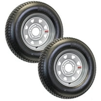 eCustomrim 2-Pk Radial Trailer Tire On Rim ST175/80R13 175/80 13 Load D 5-4.5 Silver Wheel