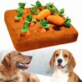 thumbnail image 3 of Juguete de peluche de zanahoria de jardín, juguetes de rompecabezas para perros, regalos, juguete divertido para olfatear perros, zanahoria extraíble, 3 of 8