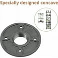 thumbnail image 2 of 4 PCS 1" Threaded Flange Pipe Fitting Malleable Iron Pipe Flanges for Pipe Wall Shelf Bracket Floor Faucet Inner Diameter 25mm - Black,-, 2 of 5