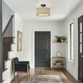 thumbnail image 5 of LNC Samay 3-Light 13-in Matte Black LED Semi-flush Mount Light,13"Lx10"Hx13"D, 5 of 14