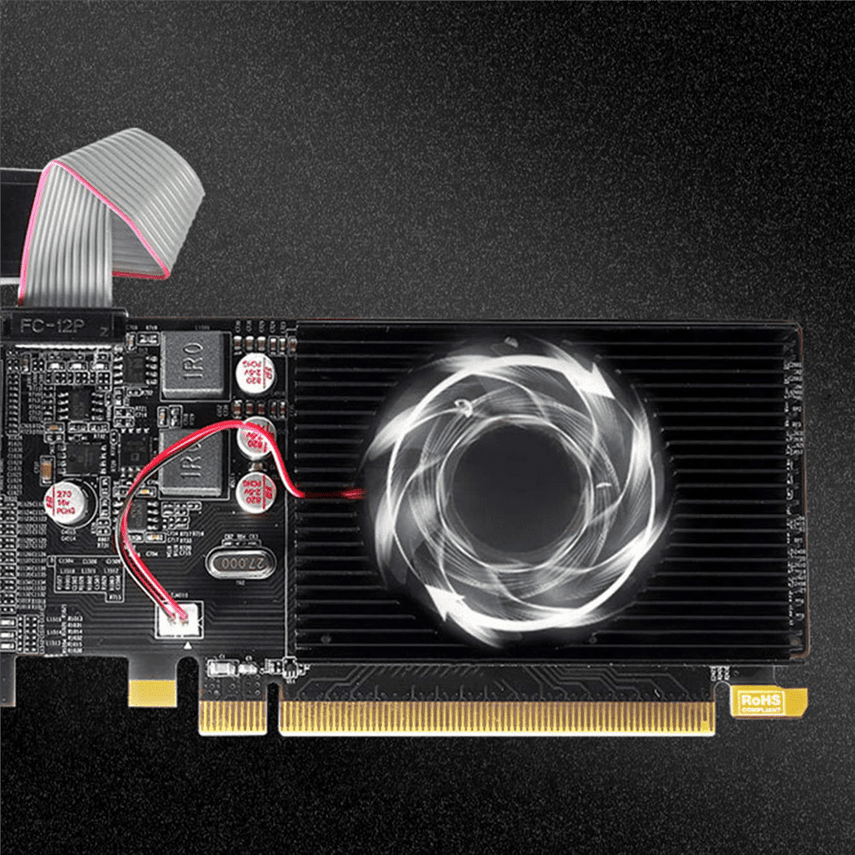 2X HD7450 Graphics Card 64Bit 2GB GDDR3 PCI-E 2.0 X16 -Compatible VGA DVI-I Video Card for Radeon HD 7450 2G,2 x HD7450 Graphics Card,black