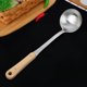 thumbnail image 1 of Utensilios de cocina de acero inoxidable, 3 piezas, mango alargado con clip para troncos, práctico colador tipo zapatilla para sopa, pala para pescado pastel, 1 of 5