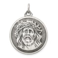 thumbnail image 1 of Beautiful Sterling Silver Antiqued Ecce Homo Medal, 1 of 2