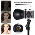 thumbnail image 4 of Lámpara de fotografía YONGEER Portable 100W Focusing Video Light COB Light Photography Luz continua 2800K-6500K Regulable con Snoot cónico óptico para modelado de luz 4pcs Filtros de color 12pcs Tarje YONGEER Lámpara de fotografía, 4 of 7