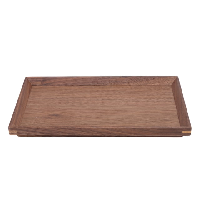 Food Serving Tray, Small Rectangle Black Walnut Tray Simple Fashion Serving Tray Serve Tea Fruit Cheese Wine Meals For Home Kitchen Restaurants