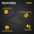 thumbnail image 2 of Ganchos para Ropa Atmos Homeware 20 Ganchos de Plástico Premium Color Negro, 2 of 8