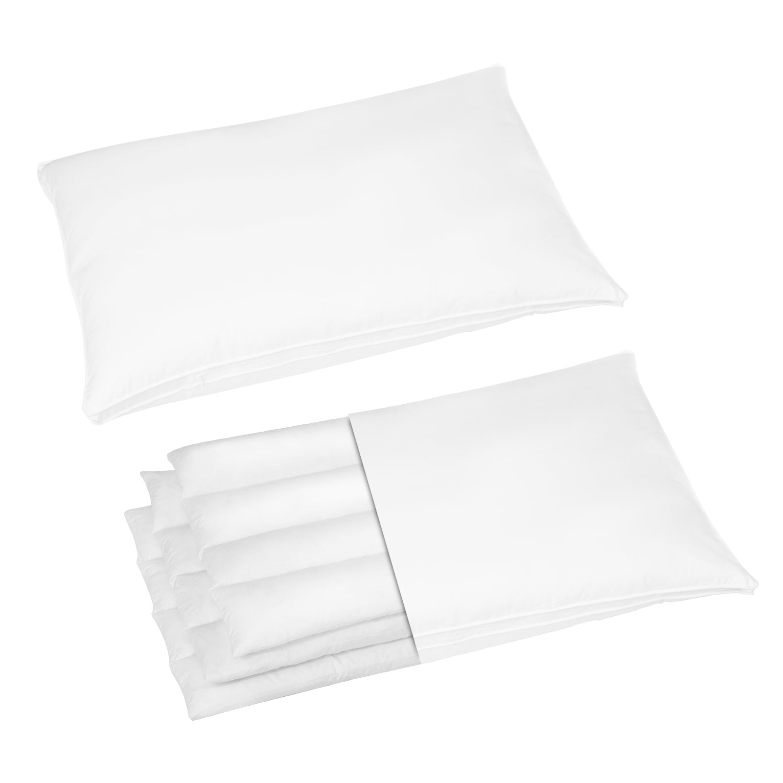 Adjustable Layer Down Feather Pillow, Support And Soft Queen Size Bed