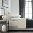 thumbnail image 4 of Aireolux 100% Cotton Egyptian Full Sheet Set, 1000 Thread Count Soft, Silky, Breathable & Deep Pocket 4-Piece Set Ivory, 4 of 9
