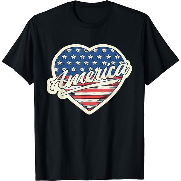 Happy 4th Of July American Flag USA Matching Family Squad T-Shirt