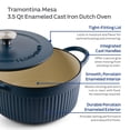 thumbnail image 6 of Tramontina Mesa 3.5 Qt Enameled Cast Iron Dutch Oven Blue, 6 of 9