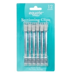 Equate Sectioning Clips, 12 Count, Hold Hair in Place While Hairdressing