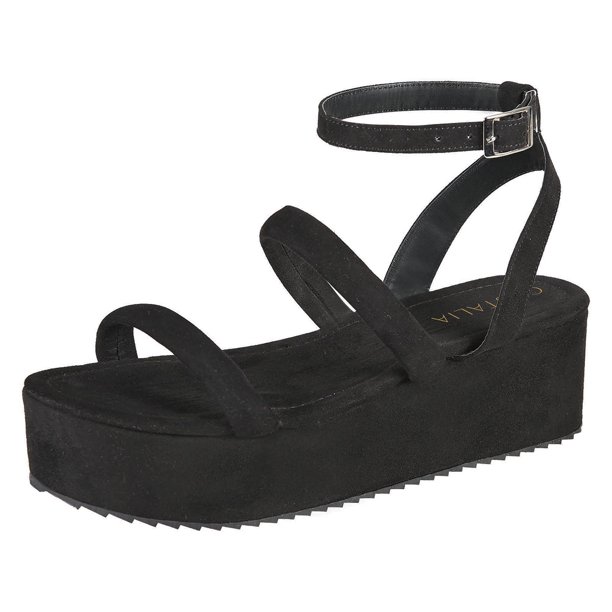 Plataforma Para Mujer CASTALIA Negro Gamuza 220-65 CASTALIA 220-65