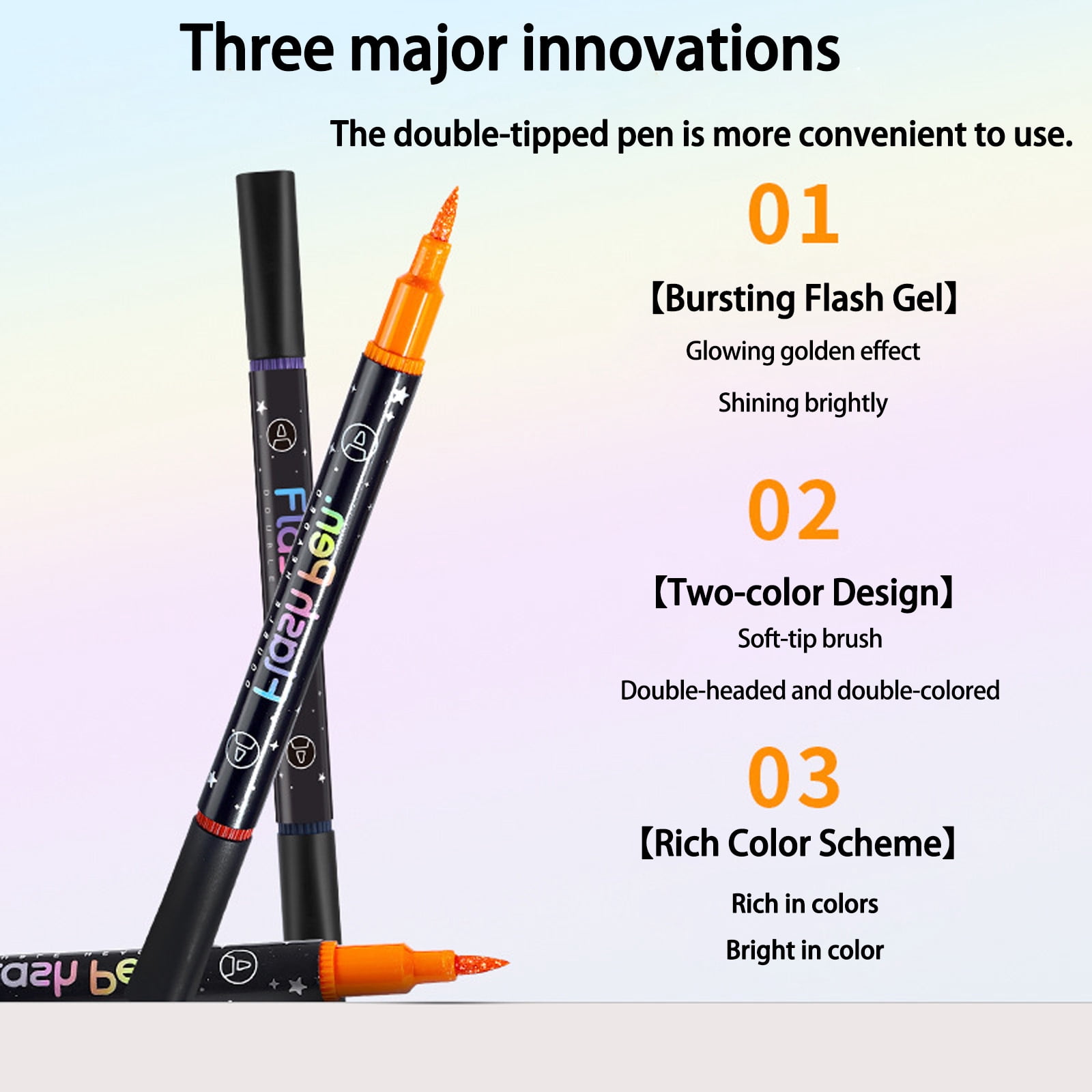 Night Visible Double Ended Art Marker Consistent Flowing Acrylic Marker Pen Safe for Creative Activities