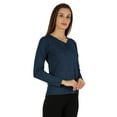thumbnail image 2 of Inkmeso Solid Button Henley T-shirt For Womens Casual BasicLong SleeveTee T-shirts, 2 of 7