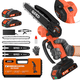thumbnail image 1 of GPED Mini Chainsaw , Motosierra Eléctrica Portátil de 6 Pulgadas sin Cable, Motosierra de Mano para Poda, Motosierra para Ramas de Árboles, Patio, Hogar y Jardín, Naranja, 1 of 7