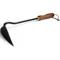 Gardening Tools Triangle Hoe Stainless Steel. Garden Hoes with Ergonomic Walnut Handle for Backyard Weeding, Loosening, Farm. Gardening Gifts for Women/Men