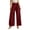 Wine, variant on hoksml Women Wrap Tie Waist Wide Leg Dress Pants High Rise Split Overlay Casual Trousers for Office Business Daily Wear