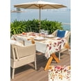 thumbnail image 4 of Outdoor Tablecloth with Umbrella Hole and Zipper, Autumn Leaves Rectangle Table Cloth 60x102 Inch Waterproof Tablecloth, Thanksgiving Retro Eucalyptus Flowers Picnic Table Cover for Patio Camping, 4 of 7