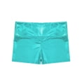 thumbnail image 5 of HULIJA Gymnastics Leotards for Girls Metallic Long Sleeve Bodysuit with Shorts 2PC Set Dance Ballet Blue Green 12, 5 of 6