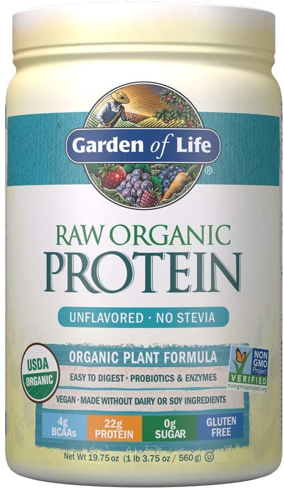 Garden of Life Raw Organic Protein Unflavored Powder, 20 Servings