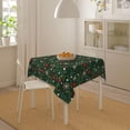 thumbnail image 6 of Xmas Table Cloth Square - Snowflake Tablecloth Winter Poinsettia Floral Table Cover for Dining Kitchen Picnic Party Decor 54 Inch, 6 of 8