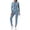 Blue, variant on Womens Jumpsuit Custom Sports Turtle Neck Solid Color Bodysuit Long Sleeve Half Zip Piece Womens Jumpsuits Black L