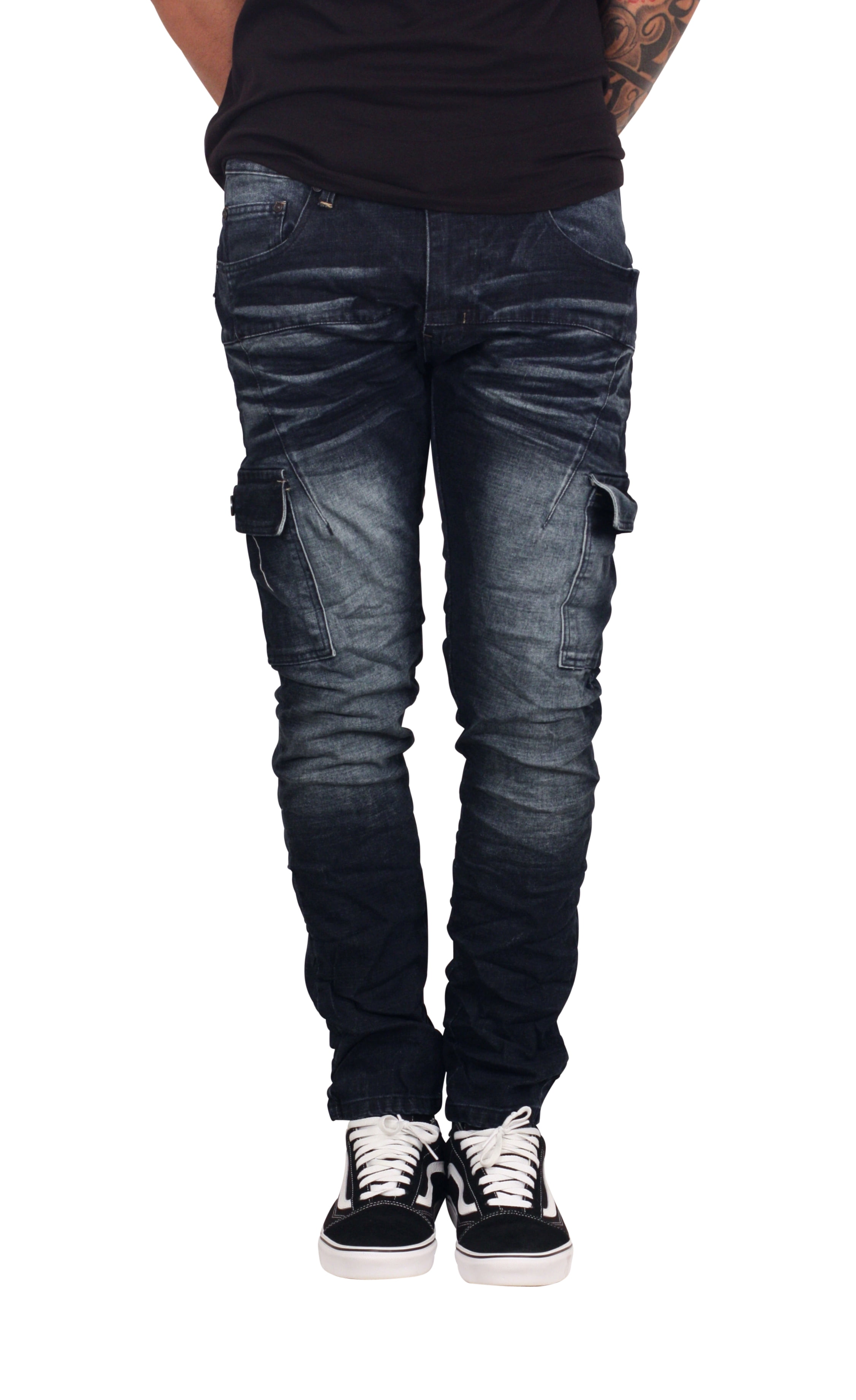 skinny fit cargo jeans
